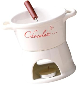 Keramik-Fondue-Tasse zum Schmelzen von Schokolade, Käse, perfekt für Feiertage und Partys, spülmaschinenfest, mikrowellengeeignet, Dessertwärmer