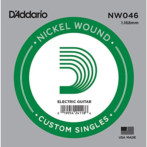 D'Addario NW046 Nickel-Einzelsaite für Gitarren 0,12 cm (0,046 Zoll)