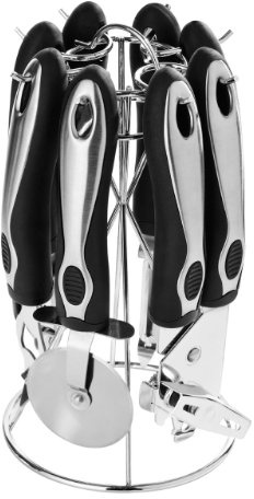 Premier Housewares Kitchen Gadget Set Kitchen Utensil Set Chrome Finish Kitchen Utensils Kitchen Tools Pizza Steel Pizza Knife Six Pieces 24 x 12 x 12