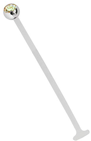 Modern Nature Piercing-Schmuck Lippenpiercing Teflon Labret mit Zirkonia Kugel. Individuell geeignet als Lippenpiercing, Mundpiercing, Zugenpiercing und Ohrpiercing.