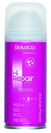 SALERM - Laca de Pelo Profesional - Hi Repair Fuerza 3 - Fijación Fuerte - 6 x 100 ml - Larga Duración - con Hidrolizado de Seda que Repara el Cabello - Protege el Pelo del Sol - Anti Humedad
