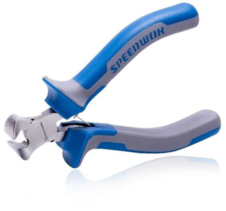SPEEDWOX 4 Inches End Nippers Precision End Cutters Pliers Mini End Cutting Nippers Fine Pliers with Spring Micro Functional Small Wire Cutter Jewelry Making Shoes Repair Tool Pull Nails Brads