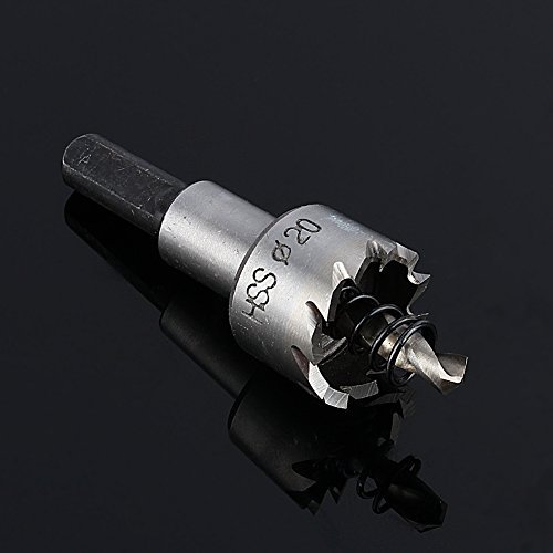 Jectse Corone di Perforazione, 20mm Fragole a Tazza marciapiede, seghe da Trapano, Punta da Trapano per Metallo, Acciaio Inossidabile HSS, Acciaio Inossidabile, Acciaio Dolce, Ferro, Rame e Ottone