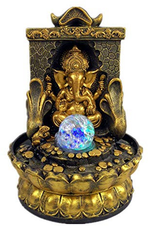 Buddha Statue Tabletop Fountain, Zen Fountain for Home, Office, Desk, Bedroom Decoration (Style 4)