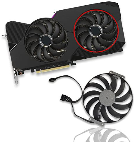 Dotodo Ventilateur de refroidissement pour carte graphique Asus RTX 3070 3060 Ti 95 mm T129215SU 12 V 0,50 A RTX 3070 3060 Ti Dual OC