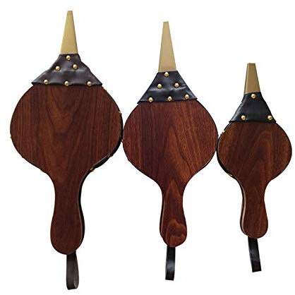 TopHomer 1 x Blasebalg Kamin Grill Gebläse, Holz-Luftgebläse mit Hängeband Metalldüse Blasebalg Kamin für Innenbereich Draussen BBQ Camping Grill Kamin Ofen
