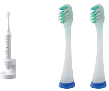 Panasonic EW-DL83-W803 Premium-Schallzahnbürste, weiß & Panasonic EW0911 Ersatzbürsten, 2er Pack