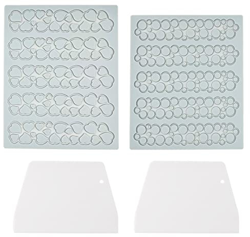 Woohome Fondant Form Kuchen Spitze Matte Silikonfondantform Kreis Herzförmig Dekorieren Backen Tortendeko Spitze Effekt Fondant