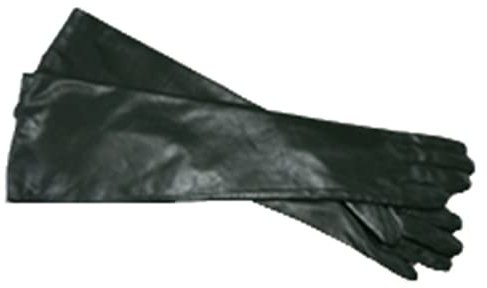 Damen-Handschuhe aus Schaffell, Leder, lange Handschuhe, GN 8