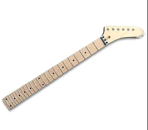 Ahorn-Gitarrenhals, 24 Bünde, 64,8 cm, Feststellmutter, Punkteinlage, Bolzen, DIY-Gitarrenhälse, Ersatz