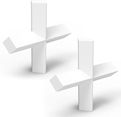 stonylab 2-Pack Kreuzform Magnetisch Rührer Rührer Bar, 50 x 10 mm PTFE-Beschichtete Magnetische Rührer Bars Weiß Rührer Mixer für Rührer