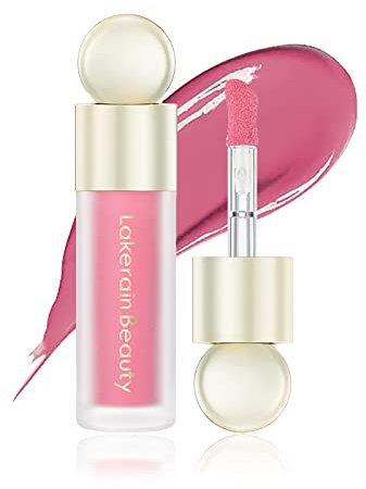 Prreal Liquid Blush, Velvet Cream Blush Face Makeup, Matte Soft Liquid Blusher for Cheek, Long-lasting and Waterproof, Dewy Finish Cheek Tint Blush to Create Natural-looking Flush, Peach Pink