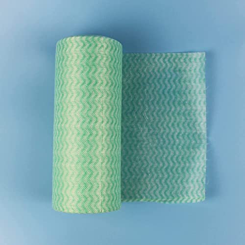 OIDESA Cloths Microfibre Towels Microfibre Cloth 50 Pcs/roll Kitchen Rags Lazy Rag Scouring Pads Oil-free Disposable Dish Towel Lint Free Cloth 5pcs (Color : Groen)