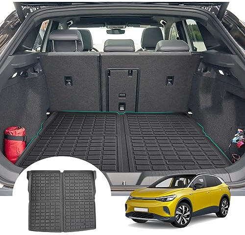 GAFAT Compatible con Cupra Tavascan 2025 2026 / V-W ID.4 2021-2025 2026 Alfombrilla para Maletero, Fácil de Plegar, TPE Todas Climáticas, Escaneo 3D Original Multifunción (Posición Superior)