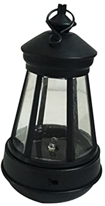 BESPORTBLE Solarleuchte Außen Solar Hängeleuchte LED Solarlampe Schwarz 1 Stück Dekorative Außenbeleuchtung mit Aufhängehaken Wetterfest für Garten Wand Terrasse Energiesparend