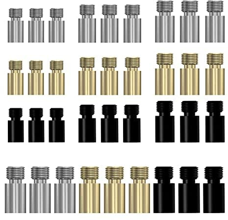 TALOEYH Messing-Dart-Gewichte, 36 Stück, 3 Farben, 1,5 g/2 g/2,5 g/3 g, 2BA-Gewinde, Messing-Dart-Werkzeug-Set, Dart-Zubehör für Dart-Gegengewicht