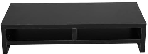 Holz LCD Laptop TV Halterung, Monitor Ständer Computer Riser mit Regal, Monitor Bildschirmerhöhung Bildschirm Platform Computertisch für Schreibtisch