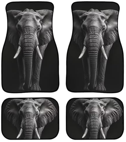 Amzbeauty Elephant - Tapetes universales para todo tipo de clima, para automóviles, camiones, SUV, accesorios universales para el piso