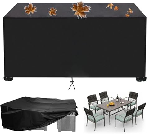 AJALGZ Abdeckhaube Gartenmöbel Schutzhülle Wasserdicht Abdeckung für Gartenmöbel 80x75x40cm/LxWxH Winddicht Winterfest Schwarz 420D Oxford Gewebe Abdeckung für Gartenmöbel mit Kordelzug