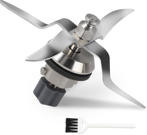 SWAWIS Ersatzmesser Mixmesser aus Edelstahl Kompatibel mit Silvercrest Monsieur Cuisine Connect und Monsieur Cuisine Smart Küchenmaschine mit Dichtungsring und Reinigungsbürste
