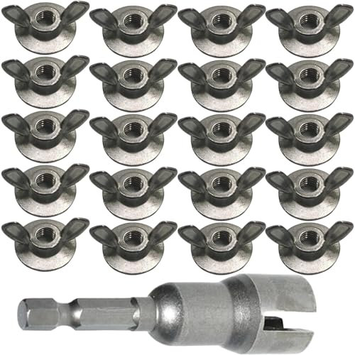 Flügelmuttern,Flügelmuttern in verschiedenen Größen, Butterfly-Flügelmutter-Sortiment-Set, multifunktionale Flügelmutter, Handschraubenmutter, Flügelmutter aus Legierung für Zuhause, Frauen, Männer,