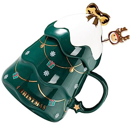 ABOOFAN 2 Sätze Weihnachtsbecher Weihnachten Rot Weihnachtsbäume Kaffee Reisebecher Weihnachtsbaum Tasse the office mug kaffeekännchen coffee pot Becher mit Henkel Bierbecher Keramik Green