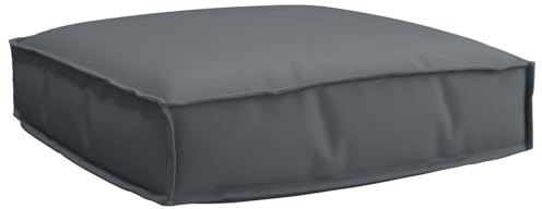 vidaXL Cojín de Palet Antracita 60 x 60 x 12 cm, Fundas Que se sacan fácil. Suave, de poliéster. Resistente a Manchas. Moderno, Ideal para Asientos Interiores. Almohada de Exterior para terraza, Jard