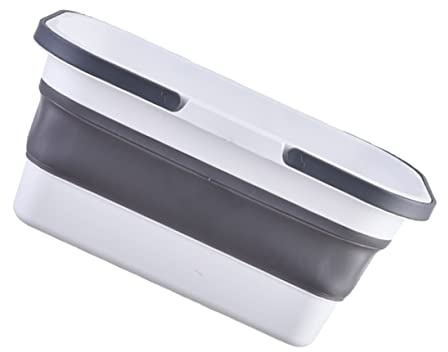 FIXOSHEE Seau Pliable avec Poignée Seau de Nettoyage Multifonctionnel pour Serpillière pour Linge et Rangement Pratique et Durable