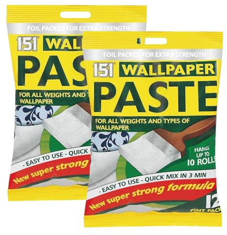Heavy Duty Strong Wallpaper Paste for Paste The Wall 2 X 10 Roll Sachets All-Purpose Adhesive Paste with Long-Lasting Bond | Perfect for DIY Home Projects - Makes 24 Pints