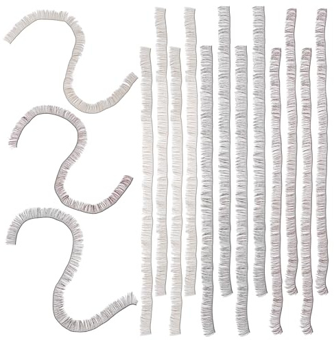 ERINGOGO 15pcs Doll Eyelash Strips False Eyelashes for DIY Craft Making Simulated Strip Lashes with Black Brown Tea Shades Natural Look Enhancer for Reborn Dolls