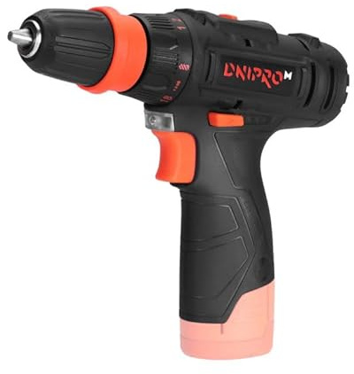 Dnipro-M CD-12Q Taladro Atornillador a Batería 12V – Compacto, 2 Velocidades, Luz LED, Sin Batería ni Cargador