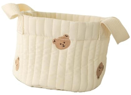 TTETTZ Cestino Portaoggetti per Pannolini, Borsa Portaoggetti Vuota, Versatile, Portatile, per dei Bambini, Portaoggetti per Vestiti E Giocattol, Teste d'orso Piccole