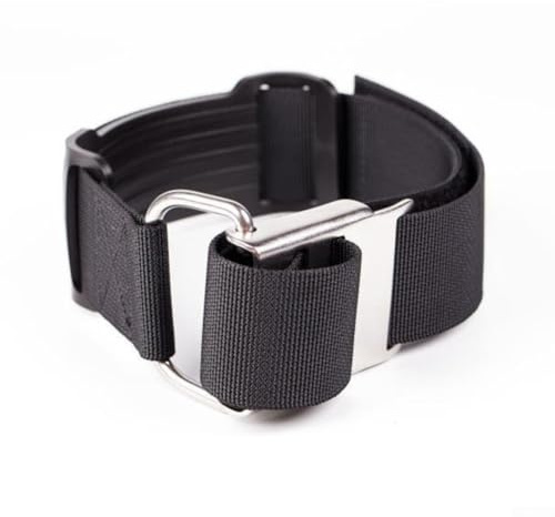 Pumixiy Scuba Diving Tank Band per 12L Cilindro Cam Lock Fibbia Immersione Cinghia di fissaggio in acciaio inossidabile Cinghia di fissaggio Tecnica Caverna Immersione Heavy Duty Nylon e acciaio