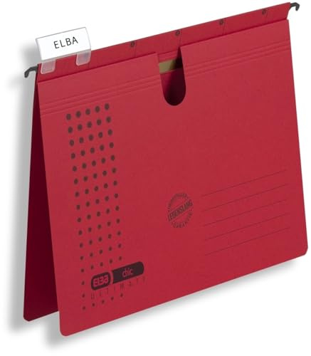 Elba Hängehefter chic A4 230g/qm Karton (RC) rot VE=5 Stück
