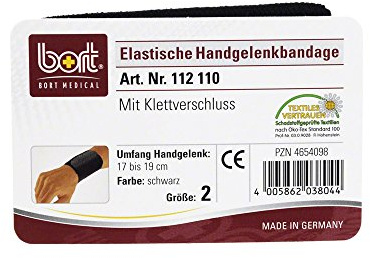 Bort Handgelenksbandage m. Klettverschl. schwarz Gr. II, Finger-, Daumen- und Handgelenksbandagen