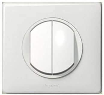 Legrand Celiane Interrupteur complet double Blanc