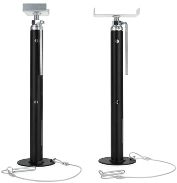 Camco, Eaz-Lift, 48866, Wohnmobil-Stützstützen, Robuste Stahl-Stützwagenheber für Wohnmobile, Verstellbare Höhe 48,3-119,4 cm, Inkrementelle Verriegelungspositionen, Unterstützt bis zu 2,3 kg, 2 Stück