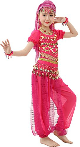 Astage Mädchen Short Sleeve Bauchtanz Kostüm Set Alle Ornamente