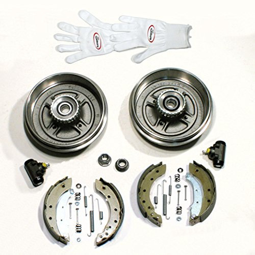 Autoparts-Online Set 60005603 Bremstrommel Set mit montierten Radlagern + ABS-Ringe für hinten/für die Hinterachse