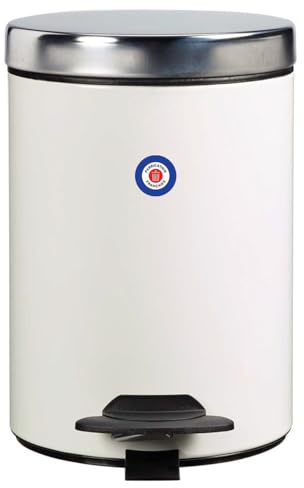 ROSSIGNOL Poubelle de salle de bains, Poubelle 3L, Poubelle à pédale, Fabrication française, Seau intérieur amovible, Large pédale DUO