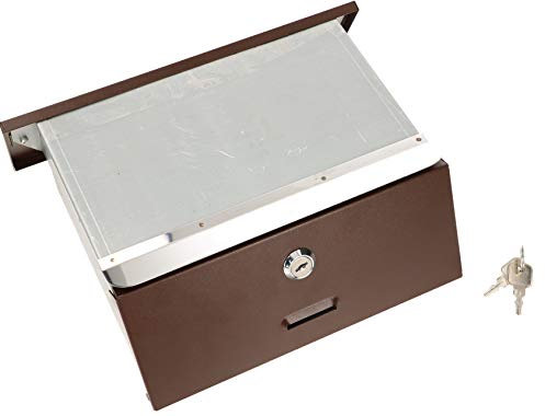 KOTARBAU, cassetta delle lettere con profondità regolabile 160-295 mm, cassetta delle lettere da incasso per pareti di casa e recinzioni, marrone