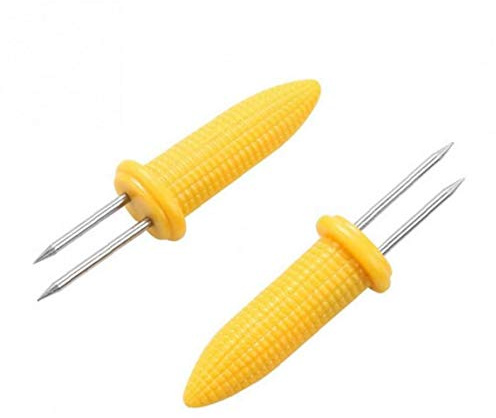6pcs / Lot Mais-halter - Maiskolben Spieße, Edelstahl Corn Gabelzinke Spieße Küchenwerkzeug Für Bbq Twin Prong Sweetcorn Halter Home Gabel Kochen