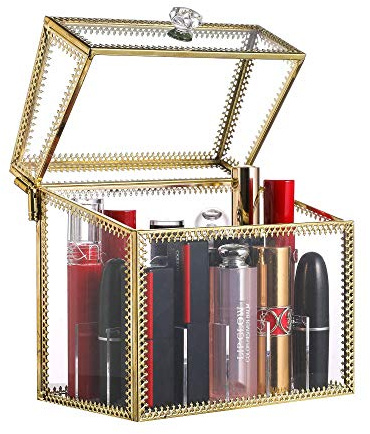 Lip Gloss Organiser Glass Lipstick Holder 15 slots Space Organization Container Storage For Tall Lip Gloss/Lipstick Products