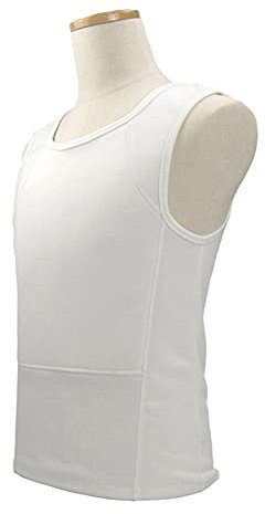 AJDGL Kugelsichere Weste IIIA-Level Versteckt Versteckt Im Inneren Tragen Sie Weiches Anti-Bullet-T-Shirt Arbeitskleidung Zum Schutz Der Persönlichen Sicherheit,Weiß,L
