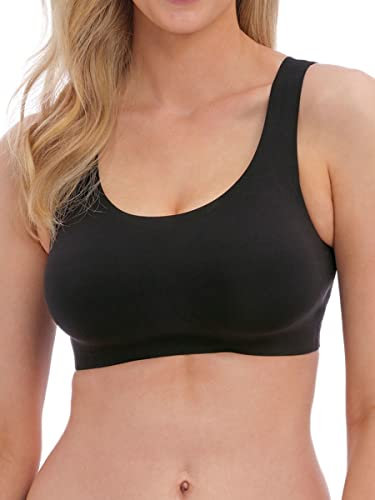 Fantasie Smoothease Soft Cup Pull On Bralette (Medium (M), Black)