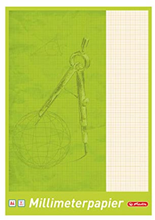 Herlitz Millimeterblock A4, 25 Blatt, 5 Stück