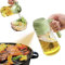YARRAMATE Pulverizador de Aceite para Cocinar, Botella Dispensadora de Aceite de Oliva 2 en 1 para Cocina, Botella de Aceite de Vidrio de 17 oz/500 ml para Freidora de Aire, Barbacoa (Verde)