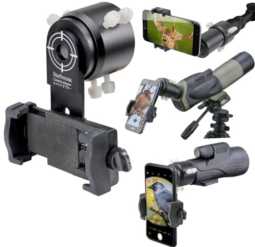 Starboosa Teleskop Mount Kamera Adapter - Smartphone Kamera & Foto Adapter - Arbeit mit Zielfernrohr Teleskop Spektiv Mikroskop Monokular Fernglas