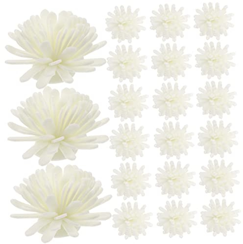 Zerodeko 100pcs Pe Simulated Chrysanthemum Aromatherapy Diffuser Flowers Essential Oil Diffuser Accessories Flower Essential Oil Office Desk Decor