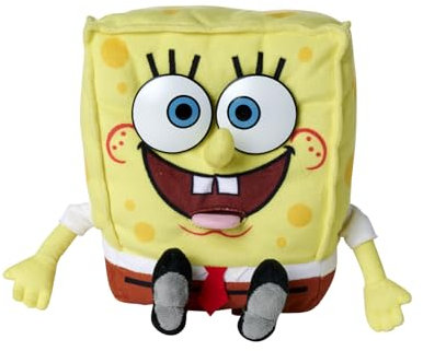 Simba 109491008 - Spongebob Schwammkopf Plüschfigur (30 cm) mit witzigen Funktionen & Sounds, Spielzeug-Kuscheltier für Fans & Kinder ab den ersten Lebensmonaten